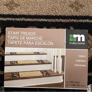 16 NEW WITH TAGS=9”x 26” Multy Home Interior Carpet Stair Treads